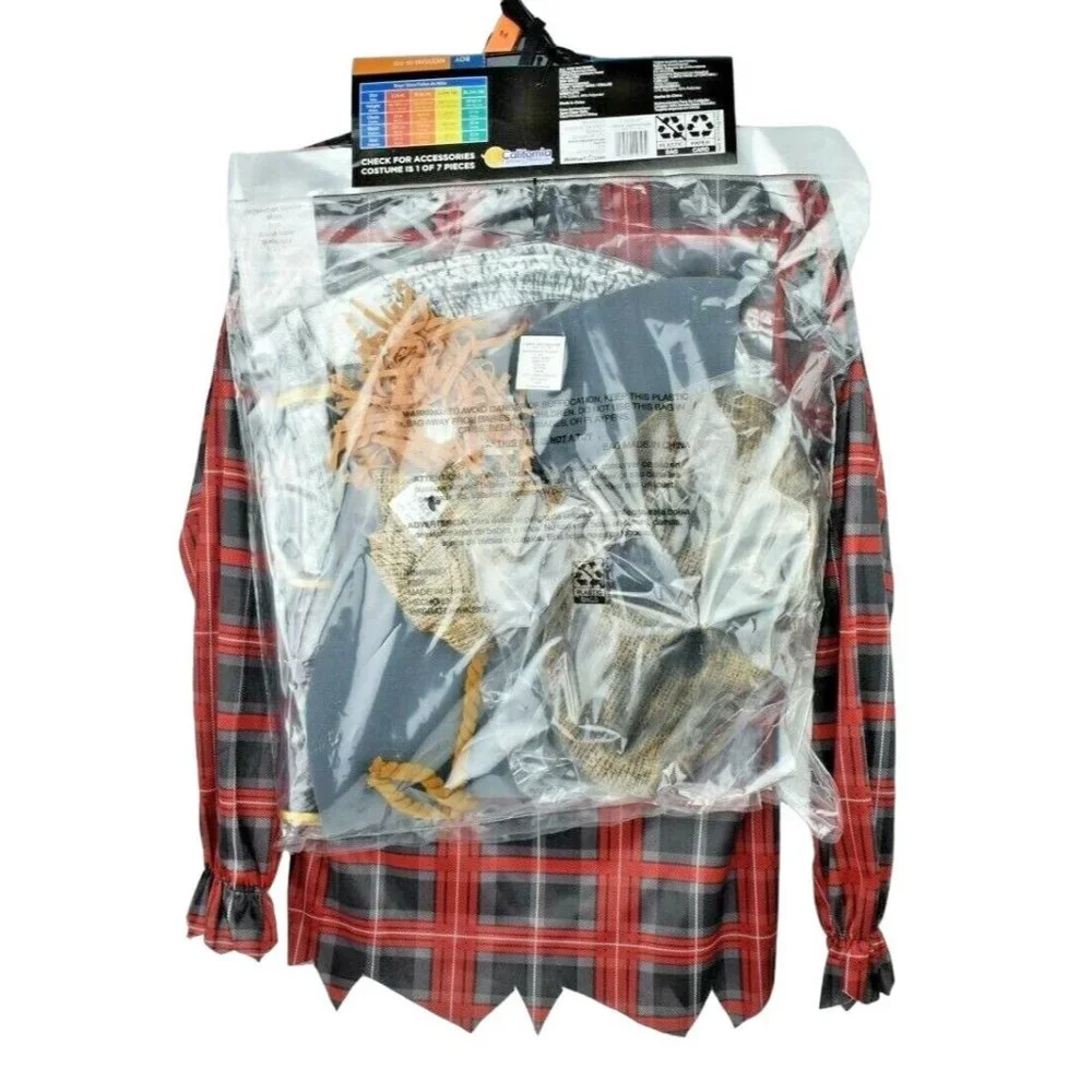 California Harvest of Horror 7 PC Boy's Costume Med (8-10) New (Halloween)